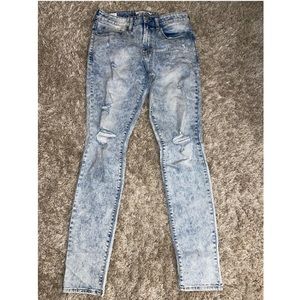 Men’s stacked skinny jeans